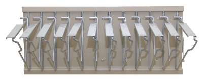 Adir Corp. Pivot Wall Rack with Hangers for Blueprints - Plans, Sand Beige