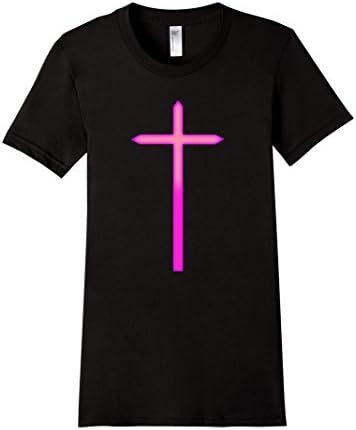 Women's Neon crucifix T-shirt Small Black
