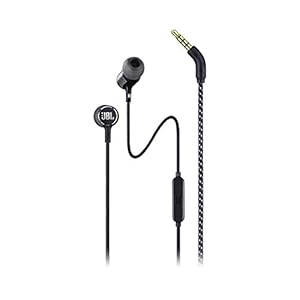 JBL LIVE100 in-Ear Headphones with in-Line Microphone and Remote (Black)