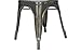 DHP Elise Metal Dining Chair, Set of Two, Antique Gunmetal