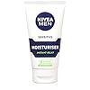 NIVEA MEN Sensitive Face Moisturiser (75ml), Men's Moisturiser with Zero Percent Alcohol, Sensitive Skin Moisturiser…