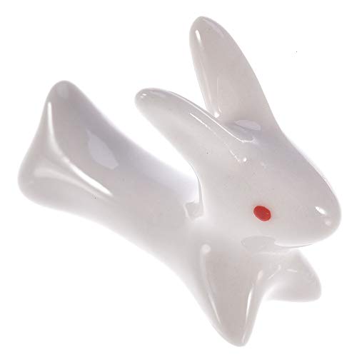 Chopstick Rest, 8 Pack Chopstick Holder Ceramic Cute Rabbit Shape Chopsticks Stand Spoon Fork Knife Utensil Rest