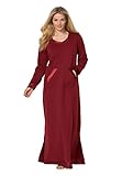 Dreams & Co. Women's Plus Size Long Fleece Lounger