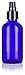 JUVITUS 4 oz / 120 ml Cobalt Blue Glass Boston Round Bottle with Black Treatment Pump (6 Pack) + Funnel
