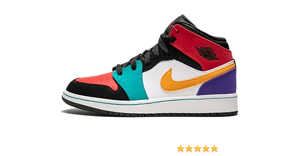 Amazon.com: Nike AIR Jordan 1 MID (GS) Chicas Moda Zapatillas 554725,  blanco : Ropa, Zapatos y Joyería