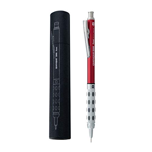 Pentel-Limited-Edition-GraphGear-1000-Colors-Mechanical-Pencil-05mm-Red-Accents-wTube