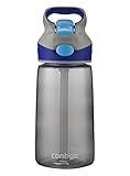 Contigo AUTOSPOUT Straw Striker Kids Water Bottle, 14 oz, Charcoal