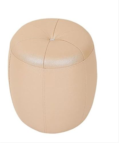 GL&amp;G Genuine Leather Footstools, Modern simplicity Living Room Furniture Stools clothing store Ottomans round Stools,D2