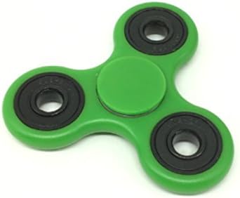 Tri Spinner Hand Toy for Relieving Stress, ADHD, Anxiety, Boredom Spins for up to 2 Minutes, Glow In The Dark (Flourescent Green)