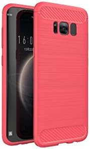 Samsung Galaxy S8 Plus Case Flexible Slim Fit Hybrid Shock Protection for Samsung Galaxy S8+ Plus (Galaxy S8, Red)