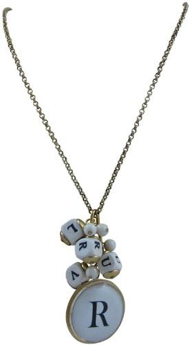 Lenora Dame "Bohemian" Alphabet Cluster Initial Pendant Necklace (R)