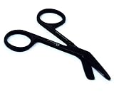 All Black Fluoride Coated Color Lister Bandage Scissors 3.5