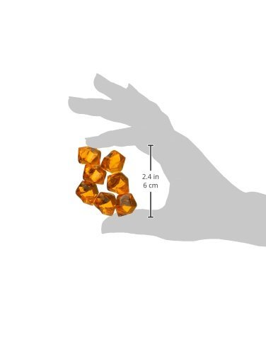 Firefly Imports Homeford 50-Piece Acrylic Crystal Ice Rocks Table Scatter, Orange, 1-Inch