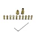 PZRT 2.0mm 13 IN 1 Copper Drill Chuck Kit Electric Grinder Accessories Self-Tightening Micro Twist Drill Chuck Collet Clamp Set Fit 2.0mm Motor Shaft Electric Grinder Rotary DIY Tool