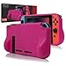 Orzly Comfort Grip Case for Nintendo Switch - Protective Back Cover for use on the Nintendo Switch Console in Handheld GamePad Mode with built in Comfort Padded Hand Grips - PINK