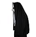 Kigcos The Nun Devil Valak Mask Deluxe Latex Scary Full Head Halloween Masks (Full Coverage) Black