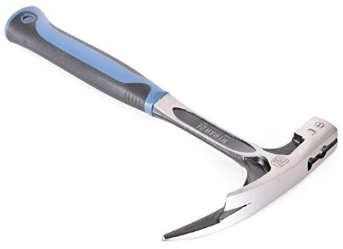 Profi Latthammer geschmiedet mit Anti Shock Funktion Lattenhammer Ganzstahl Hammer mit Magnet Dachdecker Zimmermann