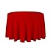 Gee Di Moda Round Tablecloth - 108 Inch Red Round Table Cloth for 48 to 72 Inch Round Tables - Heavy Duty Washable Fabric - for Buffet Table, Holiday Party, Dinner, Wedding & Baby Shower