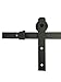 EWEI'S Homewares 13FT Antique Black Steel Double Sliding Barn Wood Door Hardware Kit Closet Set