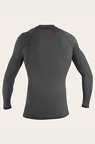 O'Neill Youth Basic Skins UPF 50+ Long Sleeve Rash Guard, Graphite, 16