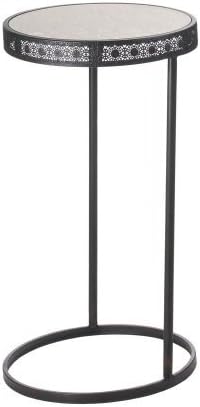 Metal Half-moon Accent Table