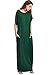 Verdusa Women's Summer Casual Loose Long Dress Short Sleeve Pocket Shift Maxi Dress Green L