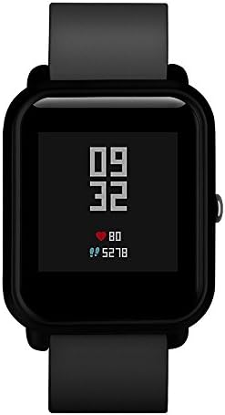 Watch Protect Case, Slim Colorful Full Protective Bumper Case Cover for Xiaomi Huami Amazfit Bip Youth Watch (Black)