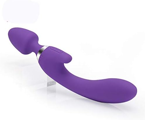 gffei Double-head Vibration AV Stick 30 Vibration Mode Magnetic USB Charging 100% Waterproof(Purple)