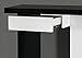 Monarch Specialties Glossy White/Black Hall Console Accent Table, 32-Inch