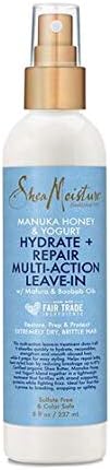 SHEA MOISTURE Manuka Honey & Yoghurt Hydrate & Repair Multi-Action Leave-In Conditioner sulphate and silicone free conditioner for extremely dry brittle curly hair 237 ml