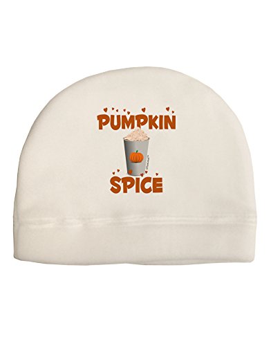 TooLoud Pumpkin Spice Latte Hearts Child Fleece Beanie Cap Hat
