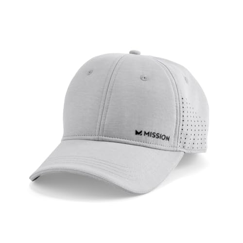 MISSION Cooling Vented Performance Hat Unisex Cap for Workouts, Golf & Running, Sweat & Water Activated Technology