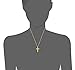 Xusamss Hip Hop Religion Gold Stainless Steel Cross Tag Pendant Necklace,22inches
