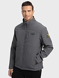PTAHDUS Men's Heated Jacket Soft Shell with Hand