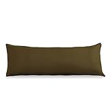 EVOLIVE Ultra Soft Microfiber Body Pillow Cover/Pillowcases 21"x54" with Hidden Zipper Closure (Coffee, Body Pillow Cover 21"x54")