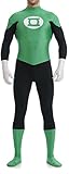 Seeksmile Unisex Green and Black Lantern Spandex Hoodless Morph Catsuit