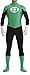 Seeksmile Unisex Green and Black Lantern Spandex Hoodless Catsuit (XX-Large, Green)