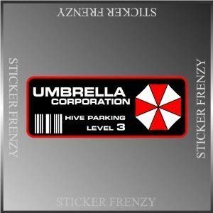 Resident Evil Umbrella Corp. Parking Decal Vinyl Decal Bumper Sticker 2