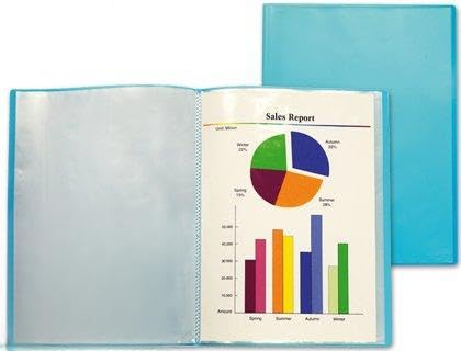 Liderpapel CJ29 Display Book with 60 Pockets A4 Blue