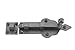 Renovators Supply Manufacturing Slide Bolt Latch 3 3/4 in. Black Wrought Iron Ball Tip Style Slide Bolt with Mounting Hardware