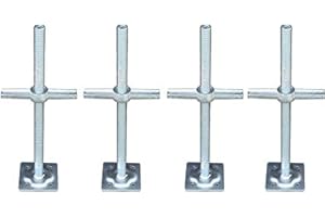 SCAFFOLD BASE PLATE CBM Scaffold 1-1/4" OD Hollow Screw Jack w/Base Plate (4)
