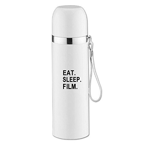 Eat Sleep Film-Gifts for Movie Makers and Video Making Enthusiasts Funny Stainless Steel Vacuum Insulated Travel Mug 14OZ/350ml