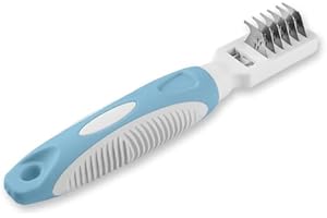 LovinPup Pet Mat Remover – Professional Dematting Comb for Dogs and Cats – Stainless Steel Rounded Teeth for Gentle Knot & Tangle Removal – Dog Dematting Tools & Dog Grooming Supplies