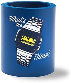 SUPERKOLDIE What's The Time Foam Can Cooler, One Size, 1 Piece, Royal Blue