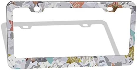 ナンバープレートフレーム アルミナンバーフレーム ナンバーカバー ナンバーホルダ ライセンスフレーム ナンバープレート フレーム 美しい 桜 花柄 軽 自動車対応 2個セット 防水性 錆びにくい 耐紫外線 お洒落 普通車 耐久性 アクセサリー カバー