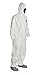 DuPont Tyvek 400 TY122S Disposable Protective Coverall with Elastic Cuffs, Attached Hood and Boots, White, Medium (Pack of 6)