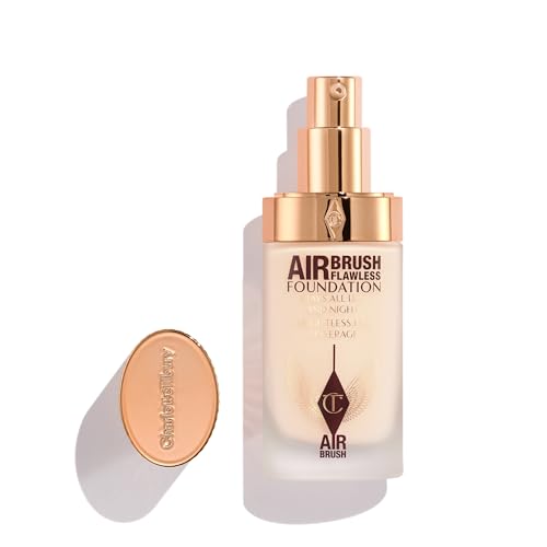 Charlotte Tilbury Airbrush Flawless Matte Foundation - Full Coverage Liquid Makeup with a Natural-Matte Finish - Smoothes & Blurs Pores - Waterproof & Transfer Resistant