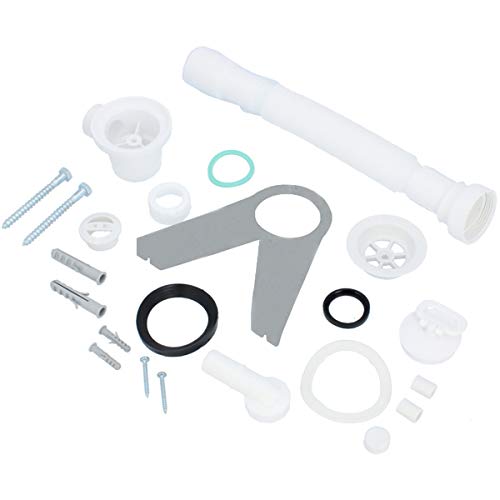 HYDROLAND Ausgussbecken Waschbecken mit Überlauf 55 x 34 x 21 Grau | Komplett mit Siphon Kunststoff Ablaufgarnitur Spüle… – Bild 6