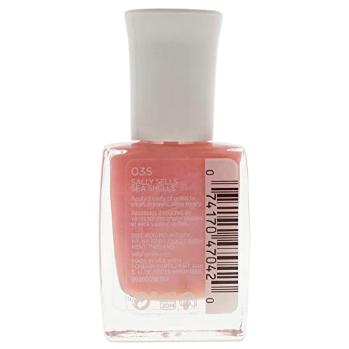 Sally Hansen Mega Strength Nail Polish, Sally Sells Sea Shells, 0.4 Fl