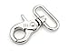 CRAFTMEMORE Trigger Snap Hook Metal Swivel Lobster Clasps Purse Bag Clips Quality Finish VTHO 2PCS (1 1/2 Inches, Silver)